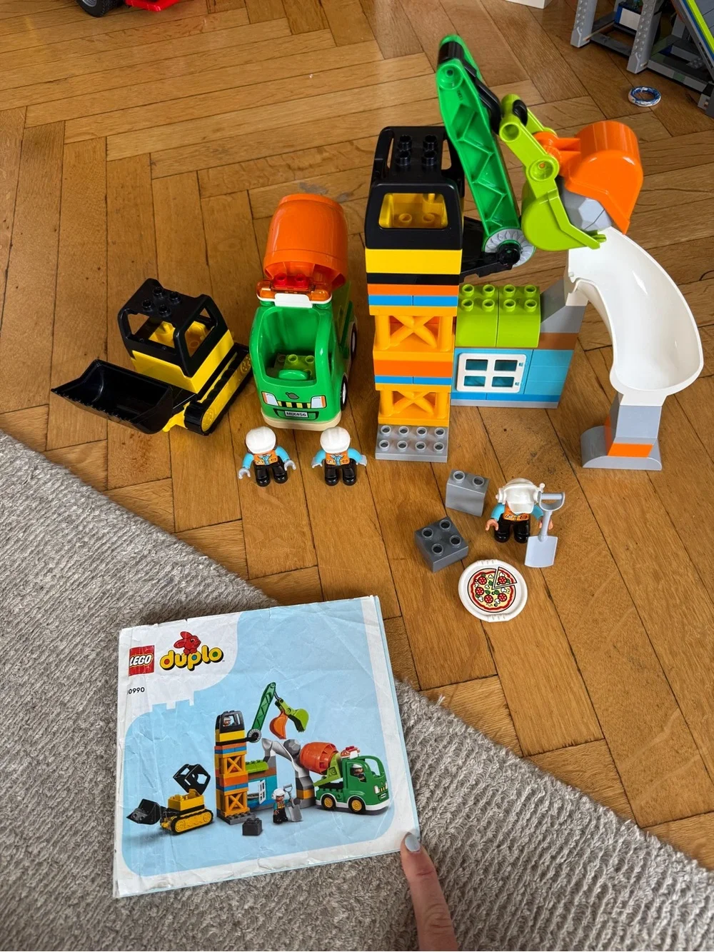 Lego Duplo Construction Site 10990 Truck Crane Cement Mixer Bulldozer